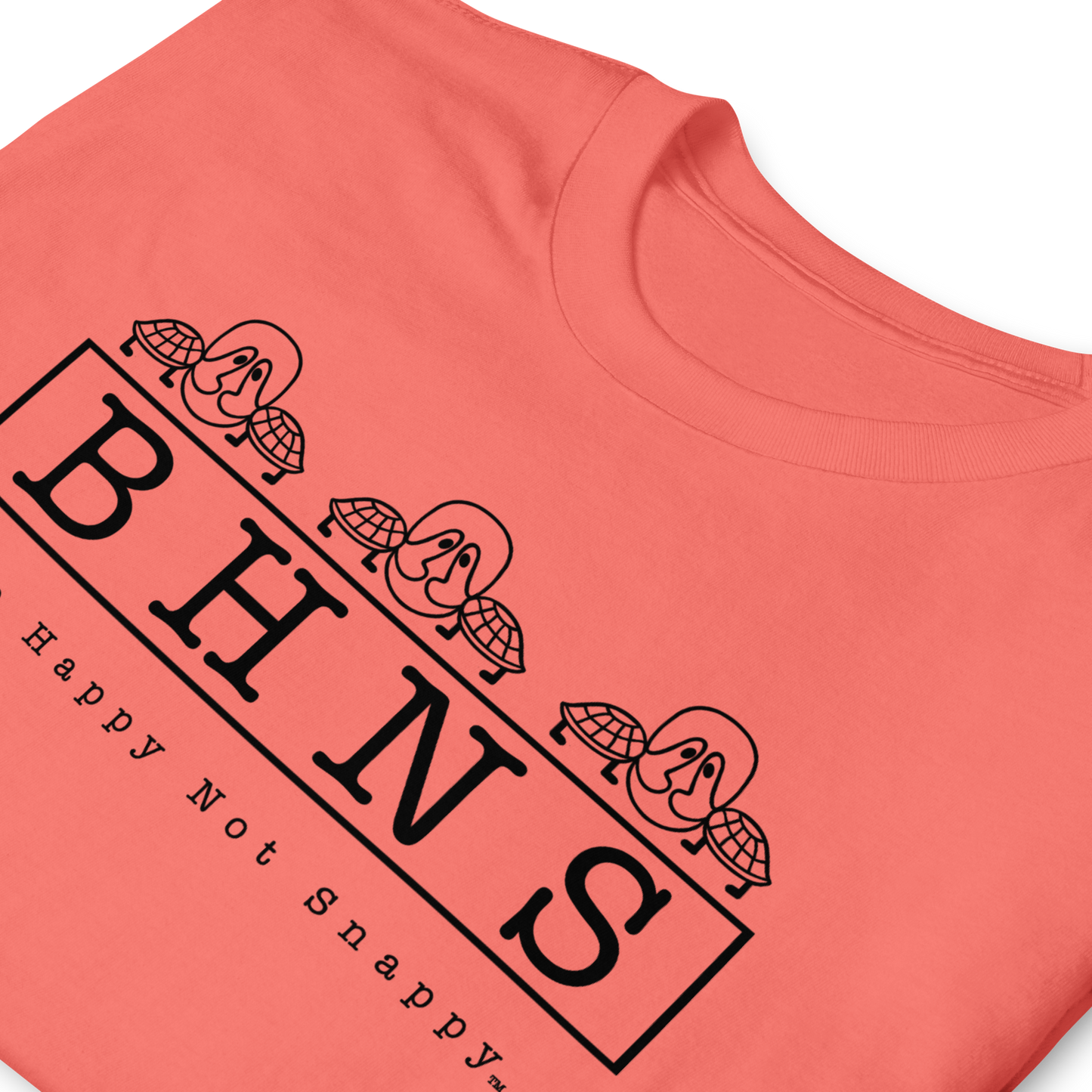 BE HAPPY NOT SNAPPY™ T-SHIRT (UNISEX GILDAN SOFTSTYLE) FEATURING BHN. S POEM PROMOTING KINDNESS (BACK PRINT) - MULTIPLE COLORS TO CHOOSE FROM!